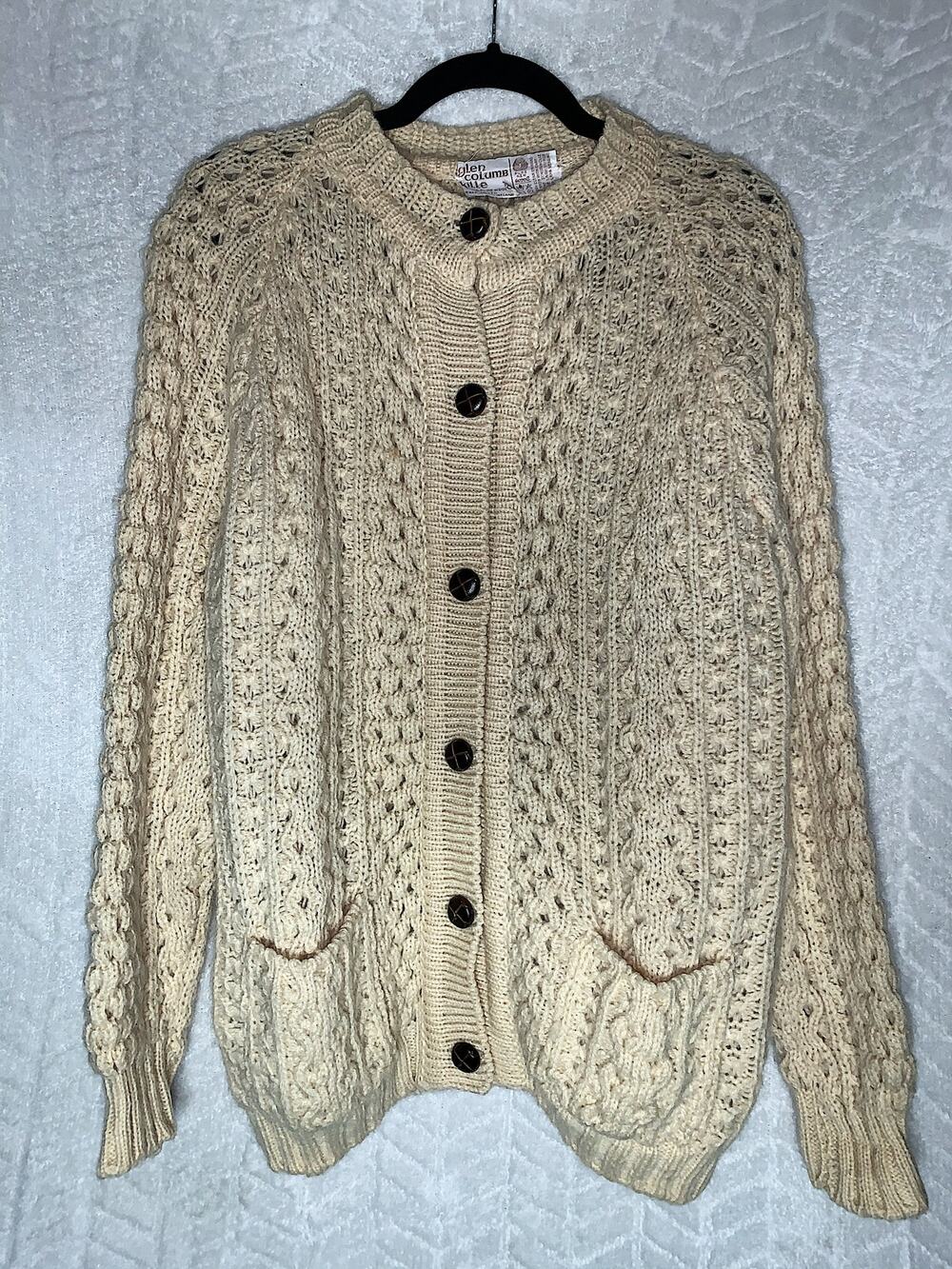 Glencolumbkille Wool Knit Cardigan Sweater